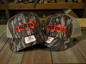 WRC Hat - Musky Bright Orange Patch Mossy Oak 112 Curved Bill