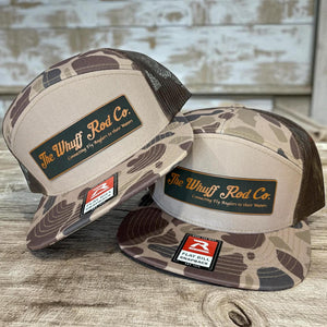 WRC Hat - Whuff Rod Co Logo Patch Dark Buck 168 Flat Bill