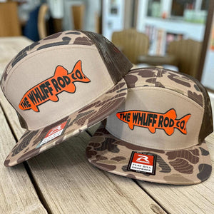 WRC Hat - Musky Bright Orange Patch Dark Buck 168 Flat Bill