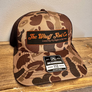 WRC Hat - Whuff Rod Co Logo Patch Dark Buck 112 Curved Bill