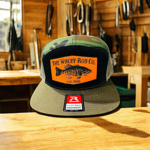 WRC Hat - Bass Loden/Camo/Black 7 Panel Flat Bill