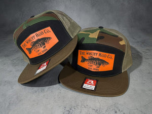 WRC Hat - Bass Loden/Camo/Black 7 Panel Flat Bill