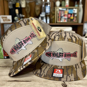WRC Hat - Rainbow Trout Patch Mossy Oak 168 Flat Bill