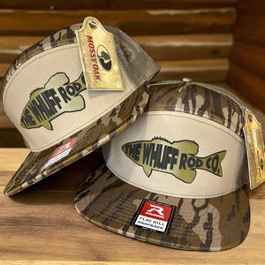 WRC Hat - Bass Olive Green Patch Mossy Oak 168 Flat Bill